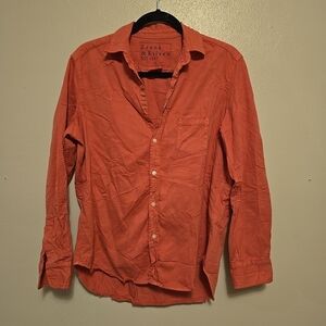 Frank & Eileen 100% Cotton Eileen Button Up Top Long Sleeve Pink S